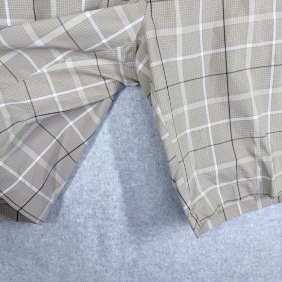 PGA Tour Shorts Mens 38 Tan Plaid Golf Shorts Pro Series 10” Inseam Lightweight - Picture 3 of 11